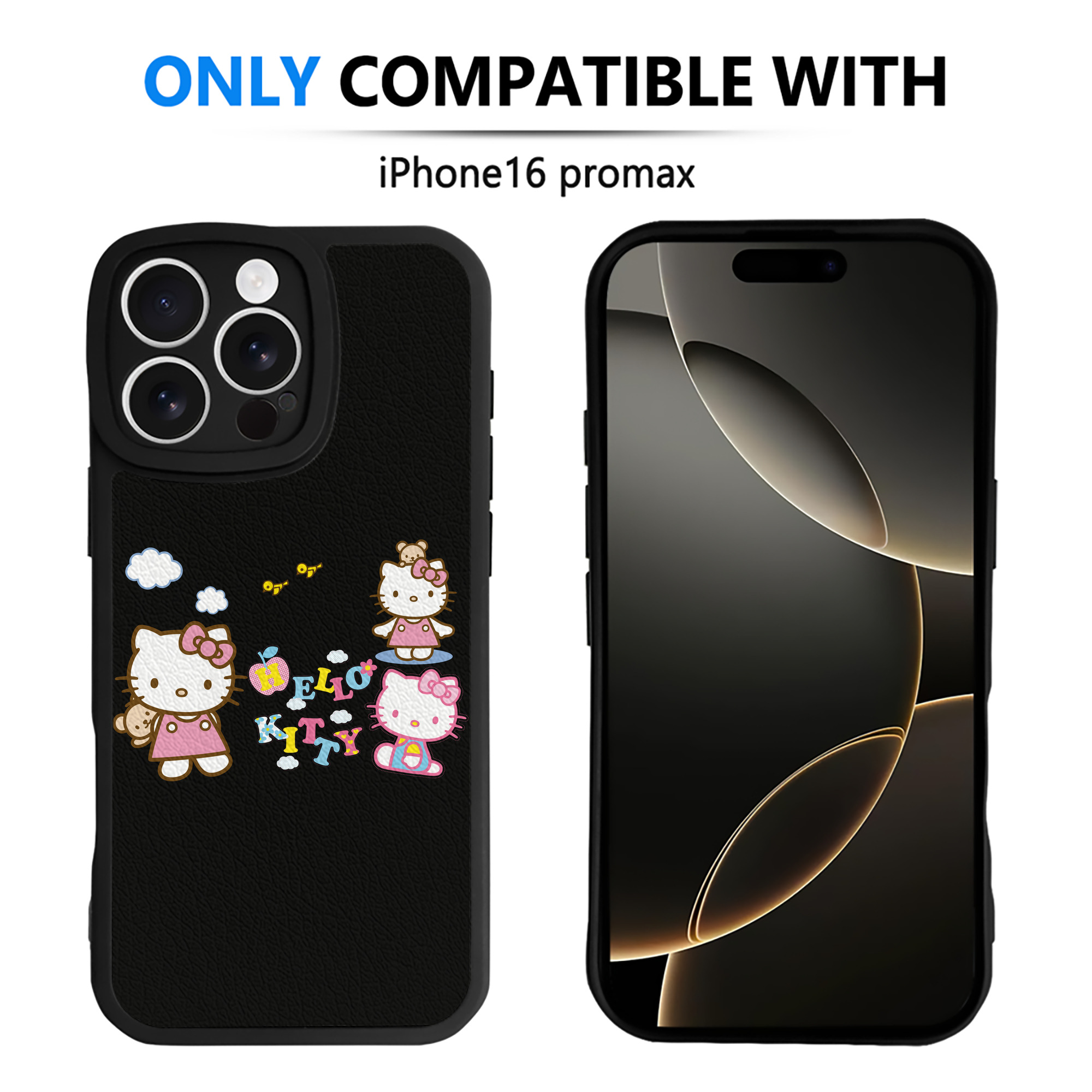 （画像用） Hello Kitty ハローキティ 【iPhone 16シリーズ対応】シリコンスマホケース（レザー調） 材質：シリコン